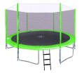 Trampolina ogrodowa SkyRamiz 366cm 12FT dla dzieci Zielony + Akcesoria