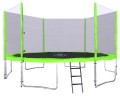 Trampolina ogrodowa SkyRamiz 366cm 12FT dla dzieci Zielony + Akcesoria