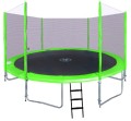 Trampolina ogrodowa SkyRamiz 427cm 14FT dla dzieci Zielony + Akcesoria