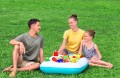 Dmuchany Basen dla rodziny 218x218x48 BESTWAY + Pływający Stolik Wyspa na napoje