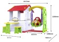 Domek ogrodowy 3w1 dla dzieci Czerwony dach