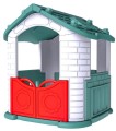 Domek ogrodowy 3w1 dla dzieci Zielony dach + Zjeżdżalnia + Ogródek z płotkiem