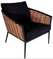 Duży Zestaw Mebli Ogrodowych Aluminiowe Sofa + Dwa Fotele + Stolik
