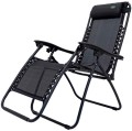Leżak Ogrodowo Plażowy Czarny