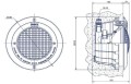 Lampa basenowa Led Diamond Plus 40W 4400 lm ramka stalowa A316 