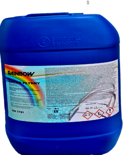 Chlor 25 kg podchloryn sodu 25% Rainbow w płynie