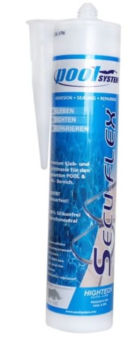 Silikon niebieski 300ml Łączenie kamienia z folią basenową