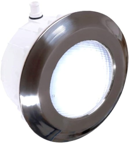 Lampa basenowa 30W  Maxi ramka stalowa światło białe White Steel