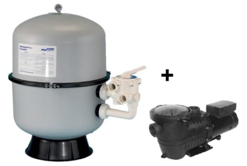 Filtr Swim TEC 600 mm z zaworem bocznym i  pompą  basen max. 60 m3