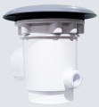 Odpływ denny MINI, 15 cm szary