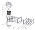 Skimmer basenowy szeroki Tebas 8 m³/h – do basenów 25 m² | Skimmer do folii i ceramiki