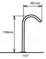 Wylewka Tahiti 1100 mm – efektowny bicz wodny do basenu