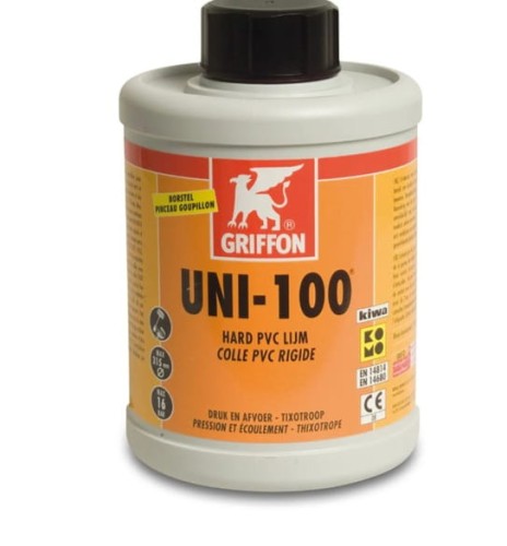 Griffon Klej PVC 0,25l Transparentny z pędzlem – Uni-100 KIWA