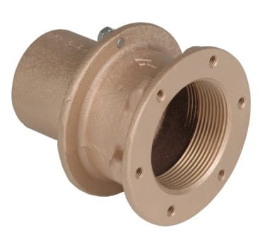 Przepust murowy z brązu 100 mm basen foliowy gwint 2"x 1 1/2"