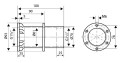 Przepust murowy z brązu 100 mm basen foliowy gwint 2"x 1 1/2"
