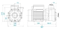 Pompa masażu do basenu Saturn JET 70 m3/h  2,2 kW  230/400V