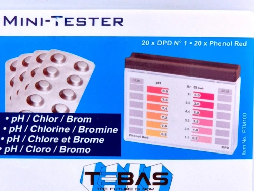 Tester pH i chlor TEBAS z tabletkami | Basendom.pl