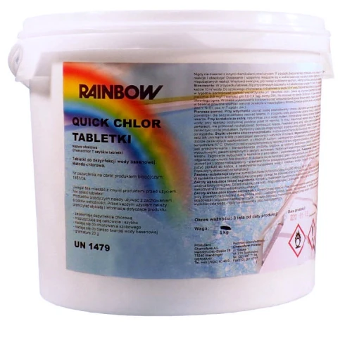 Chlor szybki 20 g Rainbow 5 kg – 250 tabletek