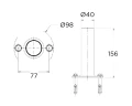 Kołnierze do drabinki basenowej 43 mm AISI 316 – 2 szt. | Basendom