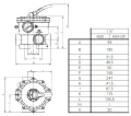Zawór 6-drogowy boczny 1½″ do filtra basenowego