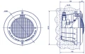 Lampa basenowa LED EURO 15 W 12 V biała zimna