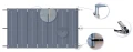 Bezpieczne przykrycie basenu 4 × 8 m PVC 580 g/m²