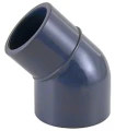 Kolano nyplowe  45 redukcja KW/KZ/KW 50/50/40mm PVC