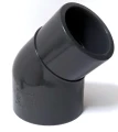 Kolano nyplowe  45 redukcja KW/KZ/KW 50/50/40mm PVC