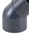 Kolano nyplowe  45 redukcja KW/KZ/KW 50/50/40mm PVC