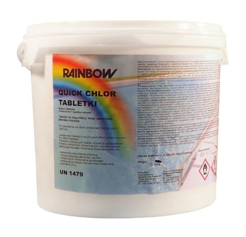 Chlor  szybki tabletki 20g  szybko rozpuszczalny 5 kg Rainbow