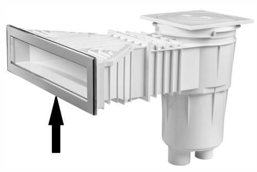 Maskownica skimmera szerokiego EURONORM ze stali nierdzewnej 