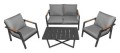 Meble Ogrodowe Aluminiowe Sofa + Dwa Fotele + Stolik