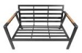 Meble Ogrodowe Aluminiowe Sofa + Dwa Fotele + Stolik