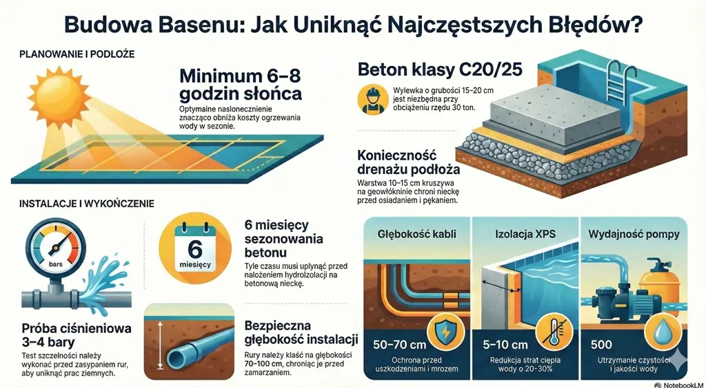  Najczęstsze błędy przy projektowaniu basenu